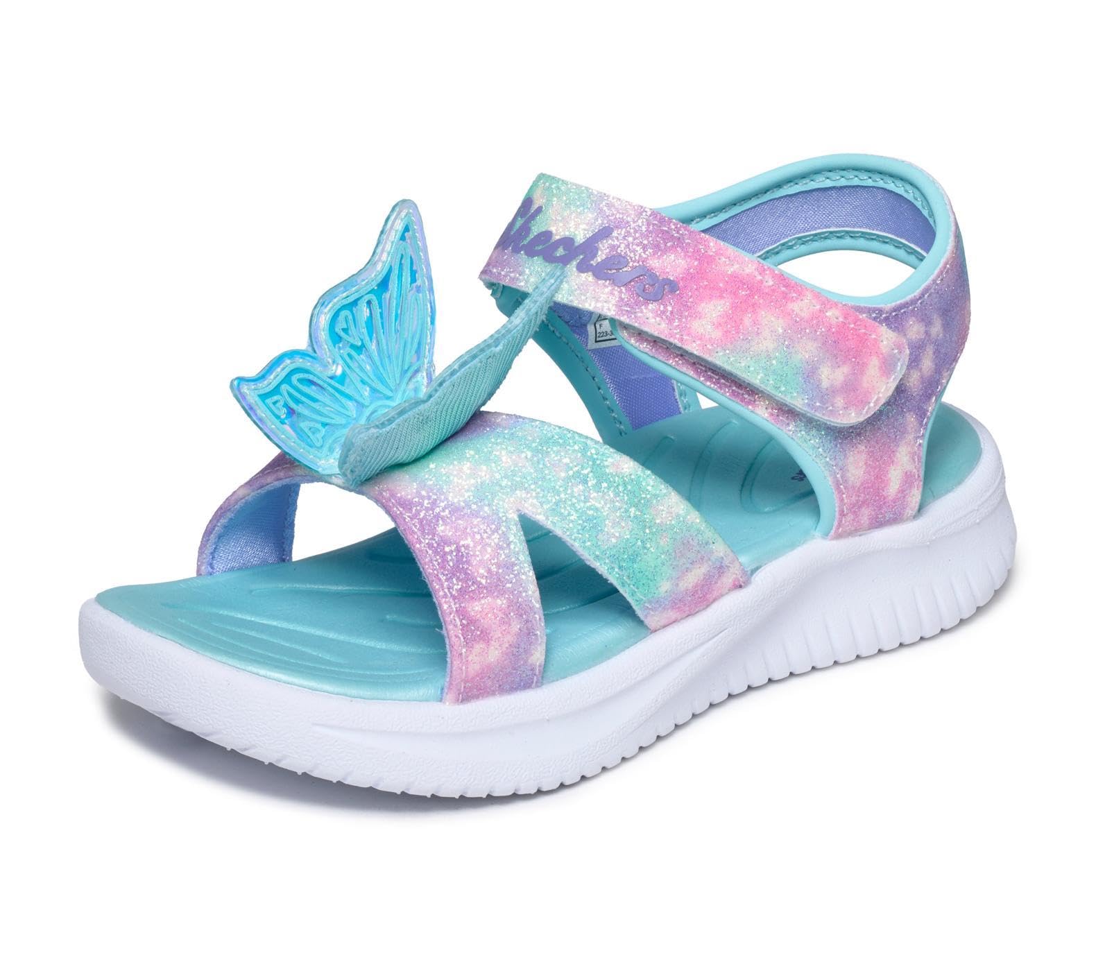 Skechers Girls Aqmt Aqua Multi Synt 'S Butterfly Brites Sandals - Size: F (Standard)/12.5 Kids