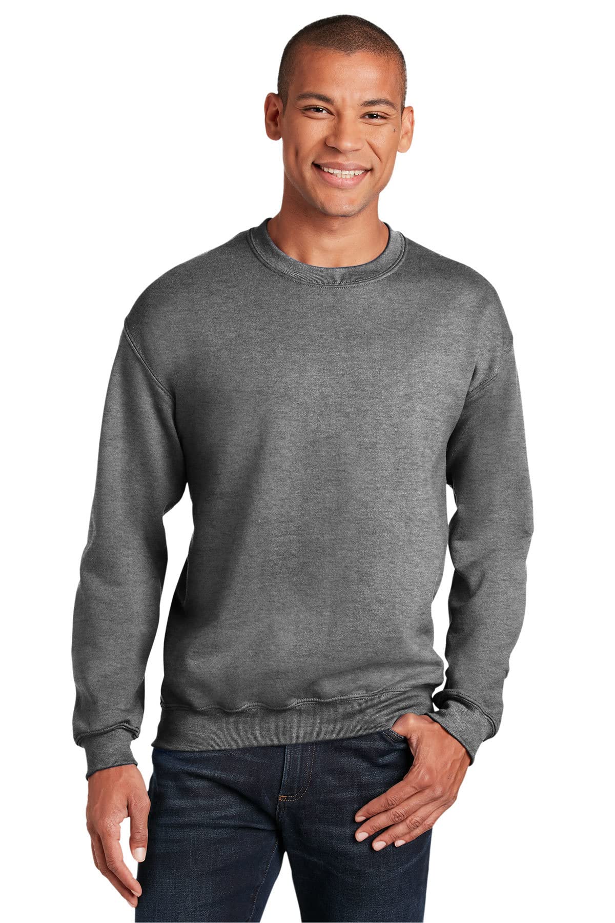 GildanAdult Fleece Crewneck Sweatshirt, Style G18000, Graphite Heather, X-Large