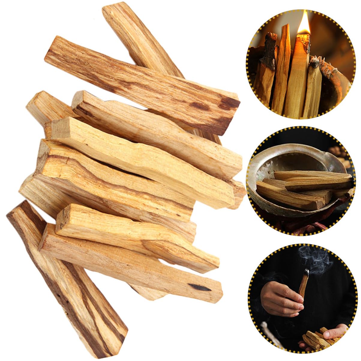 Alipis 50pezzi Pz Bastoni Di Legno Sacro Per Purificazione Incenso Naturale Profumato Per Meditazione e Relax Adatti Per Ufficio Yoga Camera Da Letto e Templi