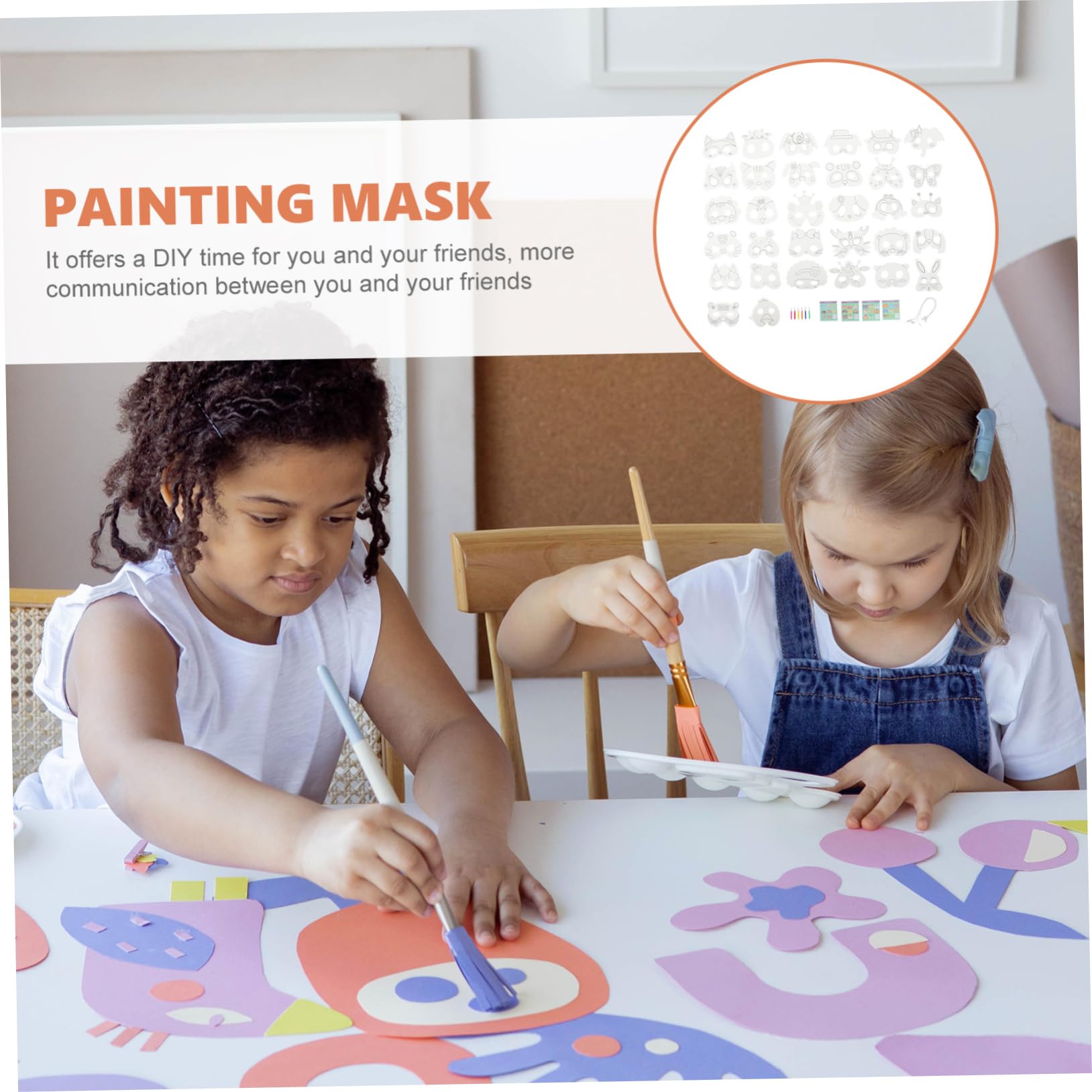 ibasenice 3sets Maschere Di Animali Fatte Mano Per Maschere Vuote Da Dipingere Per Feste Di Compleanno e Halloween Attività Creative Per Giocattoli Educativi