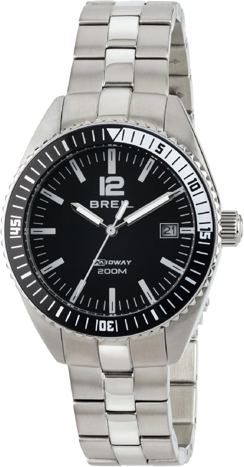 Breil MASTER – Orologio Uomo Cronografo Quarzo, Cassa In Acciaio 42mm, Quadrante Nero, Vetro Minerale, 10 ATM
