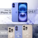 JETech Magnetic Case for iPhone 16 6.1-Inch Compatible with MagSafe, Shockproof Phone Bumper Cover, Solid Color Matte TPU Frame, Anti-Scratch Clear Back (Ultramarine)