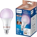 Philips Intelligent LED A23 E26 150W Ampoule d'éclairage en ligne, changement de couleur complète & Blanc tuble (2200-6500K)
