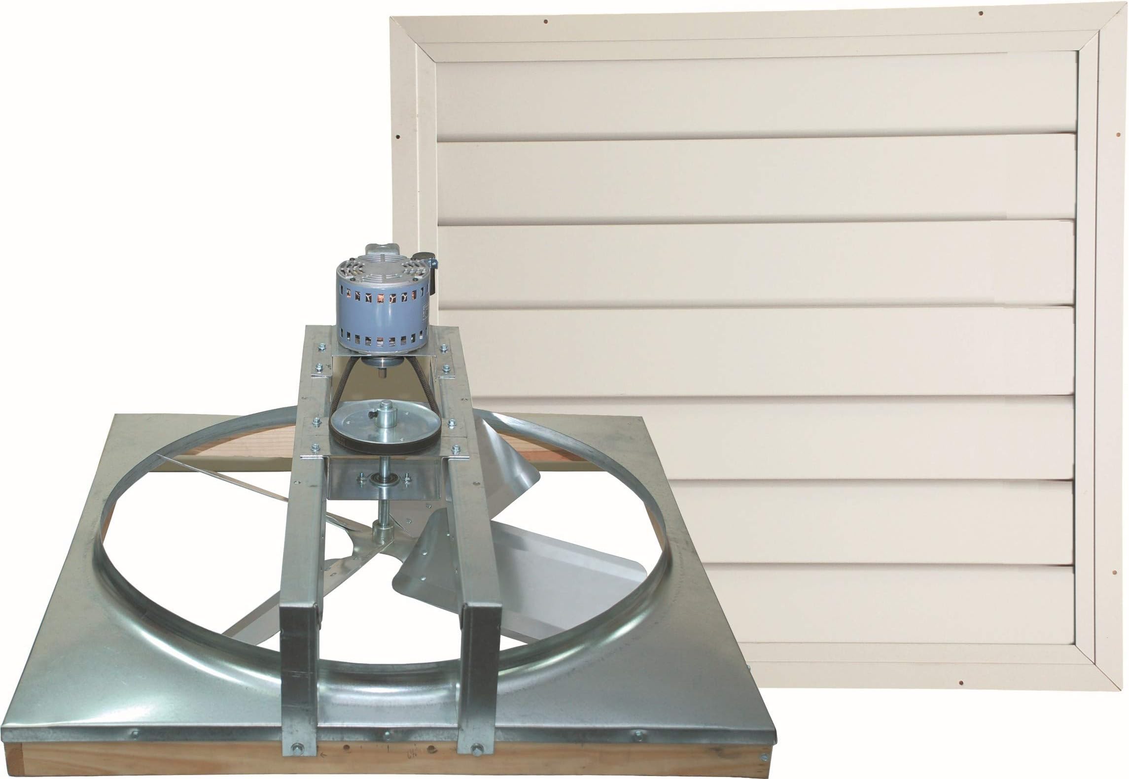 CX24BD2SPD Belt Drive 2-Speed Whole House Attic Fan with Shutter, 24 Inch