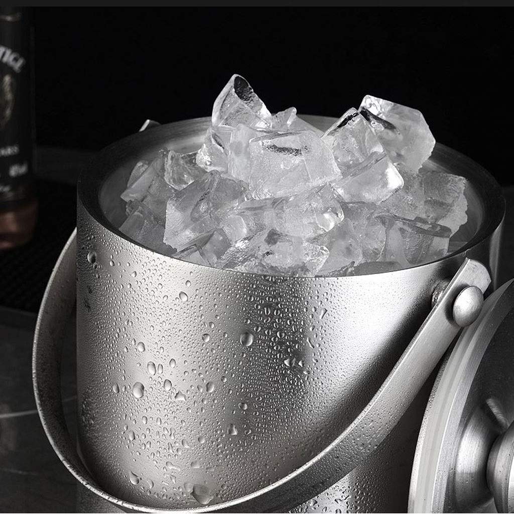 Ein Eiskübel Eiskübel mit Deckelgriff Restaurant Bankett Eis Eimer Bar Bier Cocktail Eimer Haushalt Küche Lebensmittel Speisen Werkzeug Eimer Eiskühler Sektkühler Eiswürfelbehälter ( Size : Medium )