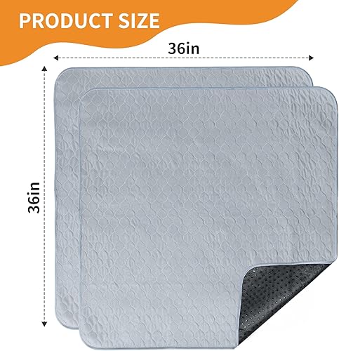 Miniatura 2 de Oiyeefo Almohadillas lavables para orina de perro, paquete de 2 alfombrillas reutilizables antideslizantes y lavables para orina de perros para