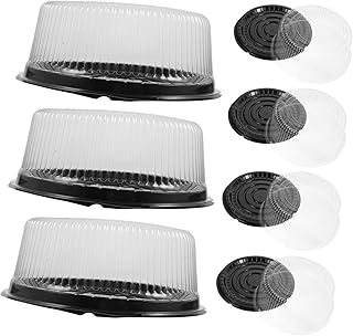 FUNOMOCYA 10pcs Cake Box Disposable Cake Holder Cake Cover Cake Server with Lid Disposable Cupcake Container Pie Carrier Portable Cake Carrier Cake Carrier Boxes Dome Slice of Cake Plastic