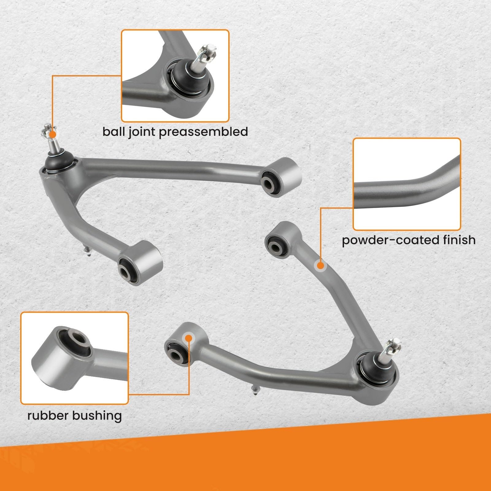 ricambi auto Compatibile Con Cadillac Per Escalade 2007 2008-2013 2014 2015 2-4" Sollevamento Bracci Controllo Anteriori Superiori Impieghi Gravosi Braccio Controllo Traccia Sospensione