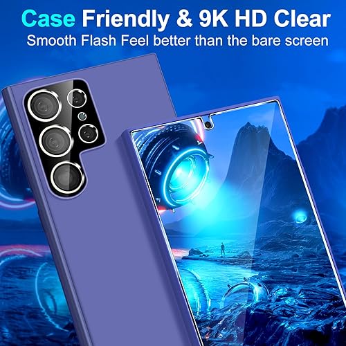 Miniatura 7 de Coliary Protector de pantalla para Samsung Galaxy S24 Ultra, vidrio templado 9H, kit de alineación automática, soporte ultrasónico de huellas