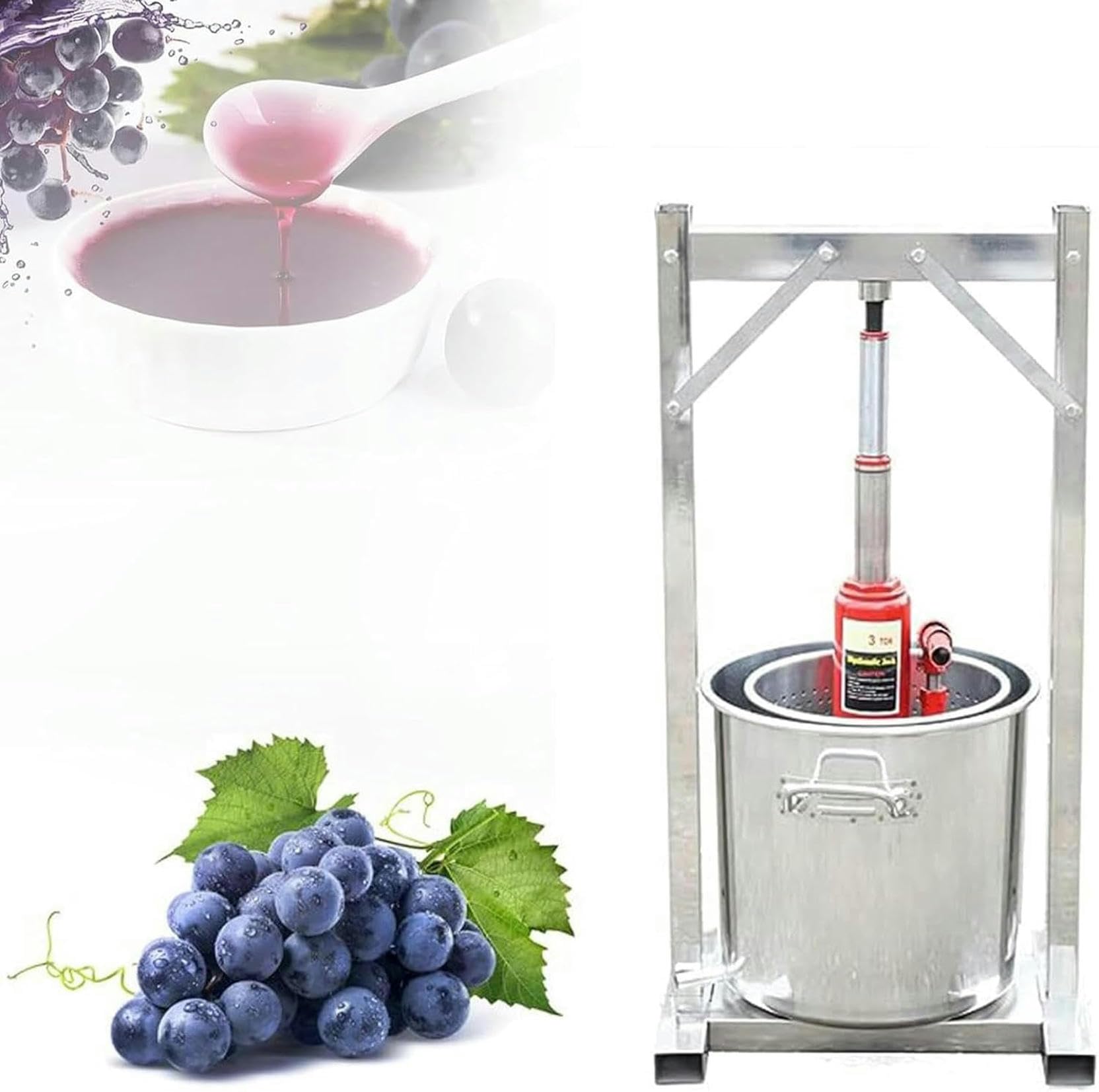 Extractor radial de miel, prensa de vino de uva - Elaboración de zumos naturales para uva, zanahoria, naranja, bayas, tinturas y hierbas. Prensa de vino de frutas para zanahoria, uva, naranj