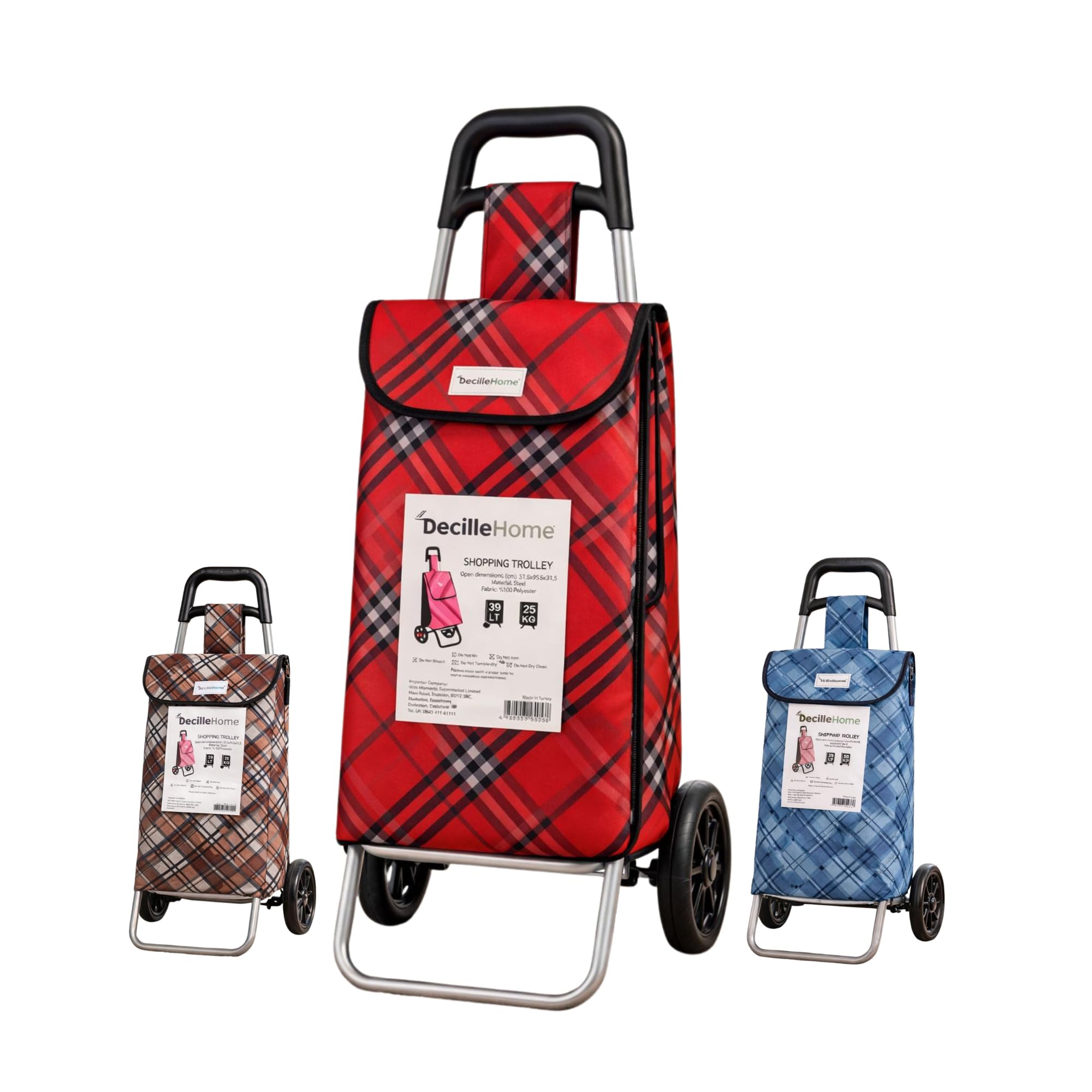 Foldable stair climbing grocery cart on wheels heavy duty shopping trolley hand truck dolly 300lb capacity portable utility cart (RED) โ image 1