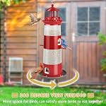 Decflow Bird Feeders for Outdoors Hanging, Wild Bird Feeder for Outside Bird, 4 lbs Large Capacity Durable Metal Bird Seed Feeder for Small Birds