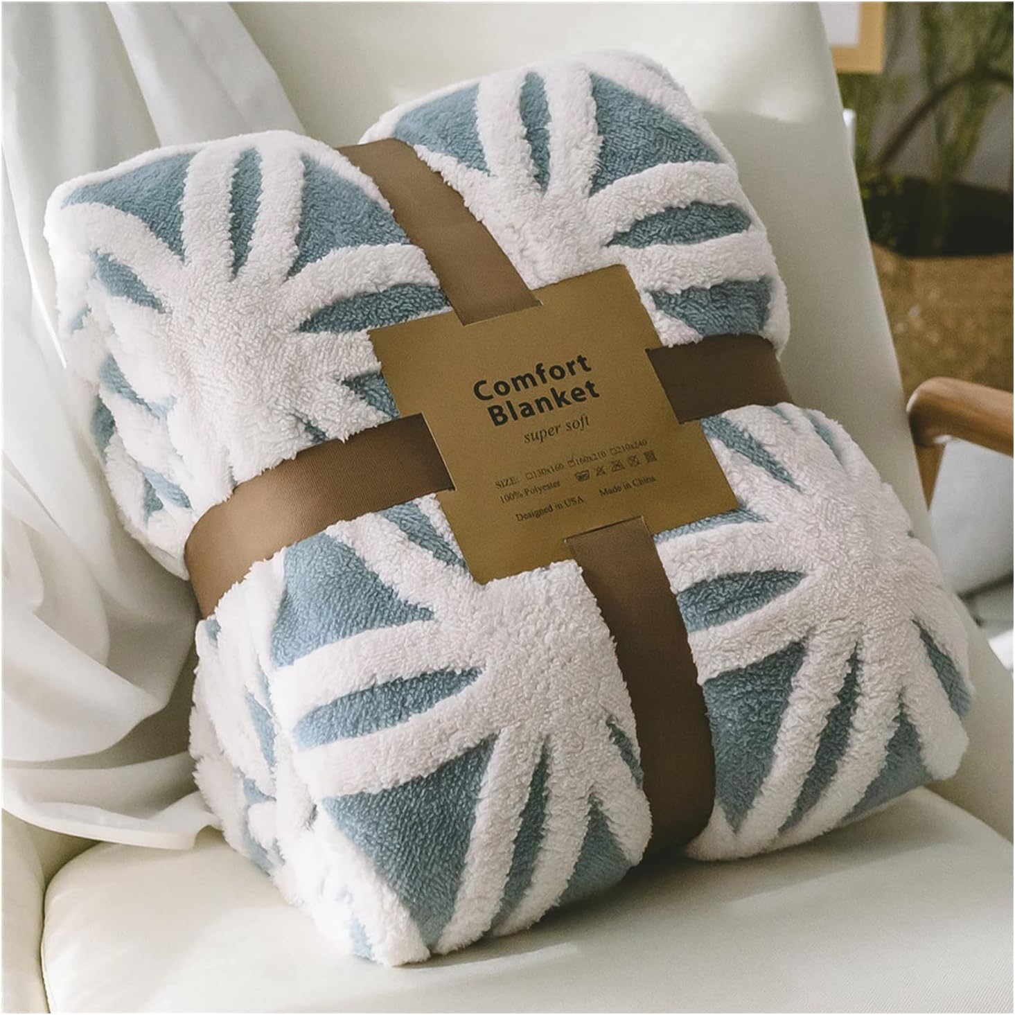 Coperta Ponderata Eazfy In Flanella Sherpa - Bianco Crema Per Relax E Sonno - Foto 6