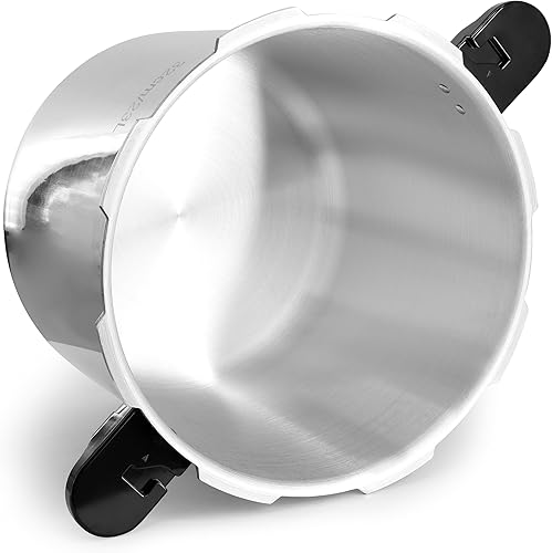 Miniatura 7 de MegaChef Olla a presión de aluminio de gran capacidad de 24 cuartos de galón para estufas de inducción y gas