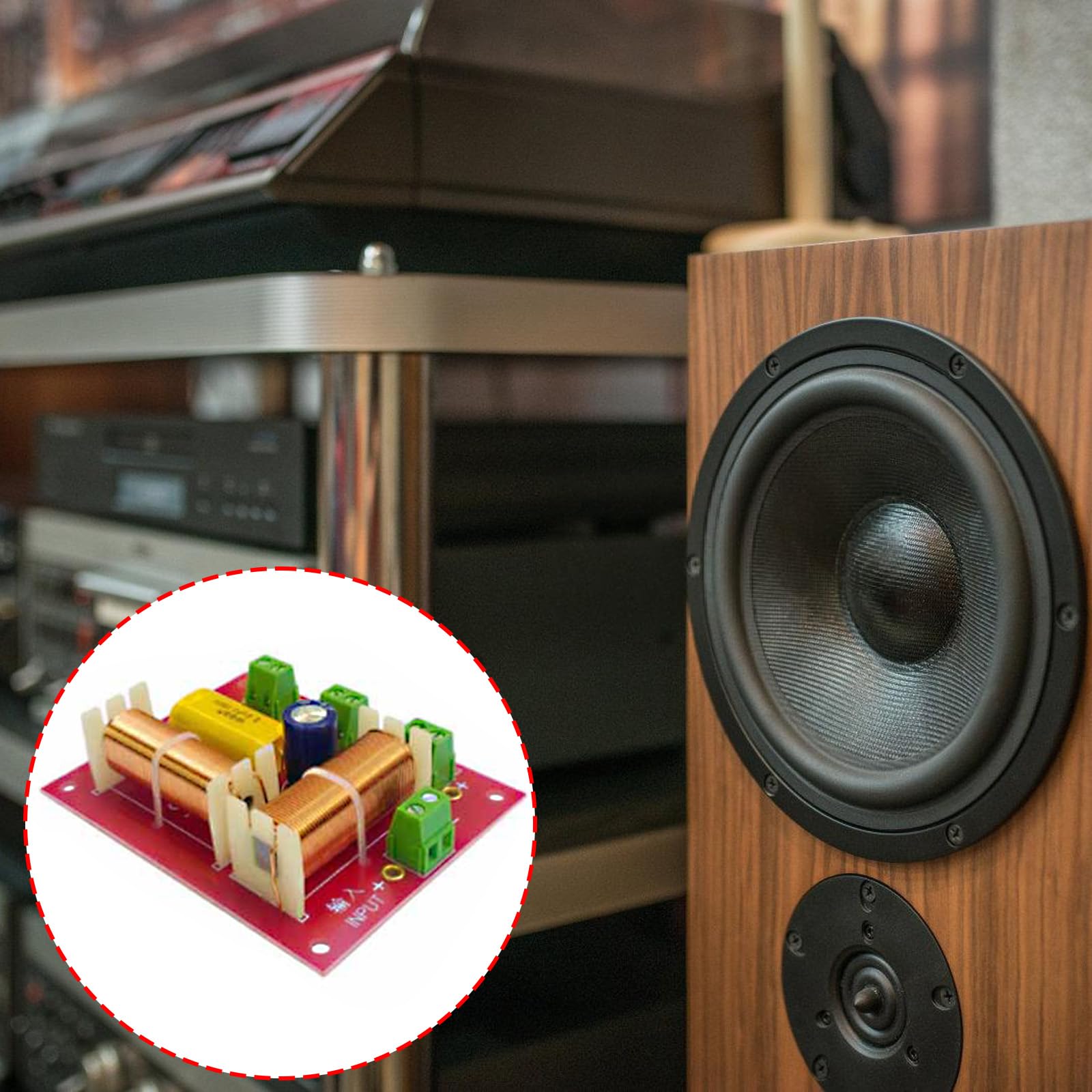GMBYLBY 200W Speakers Crossovers Filter Frequency Divider for Optimals Bass Distribution in Various Applications
