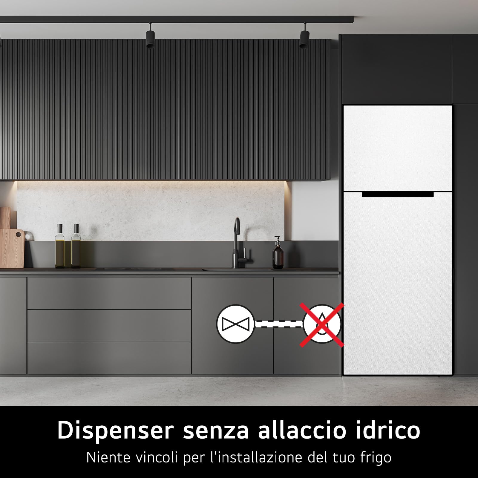 LG GTF744SEPED Réfrigérateur à deux portes Classe E 509L Wi-Fi Porte Refroidissement Gestion de l'humidité Distributeur d'eau Tiroir 0° Machine à glace Compresseur Smart Inverter Sable