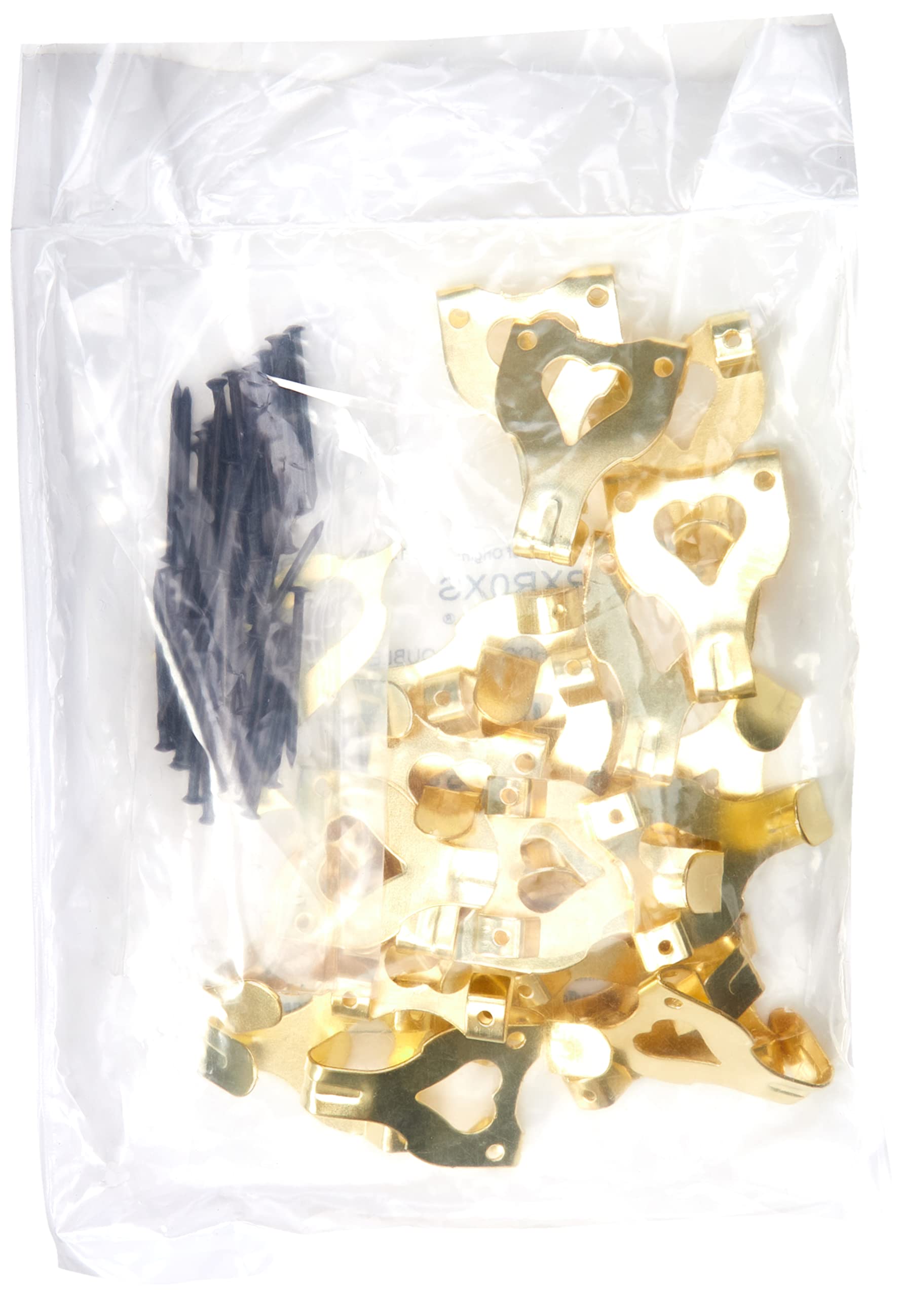 Bulk Hardware BH00084 Paquet de 25 Crochets pour cadre numéro 3 électro-laiton à fixation double