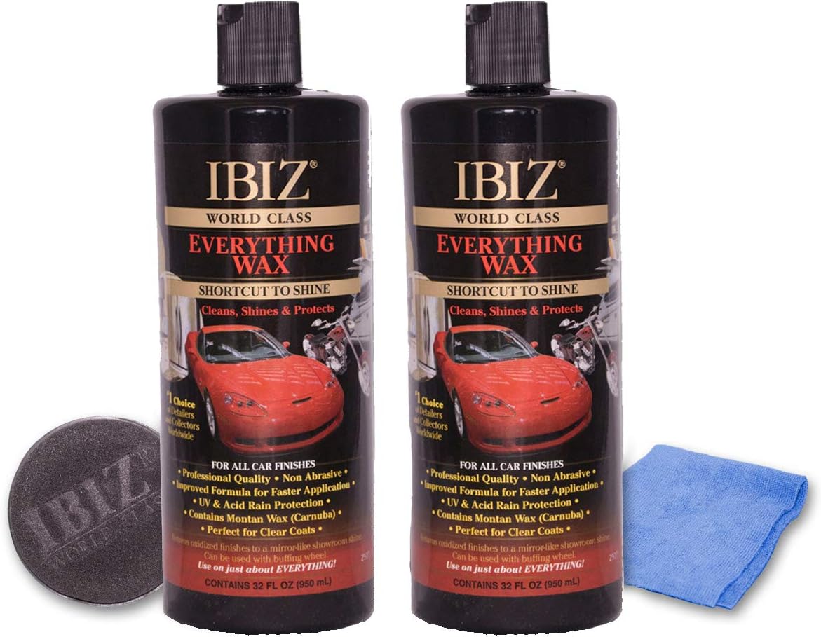 IBIZ® World Class Car Wax (64oz). Premium, Easy-to-Use Professional Grade Carnuba Car Wax for All Makes & Models.