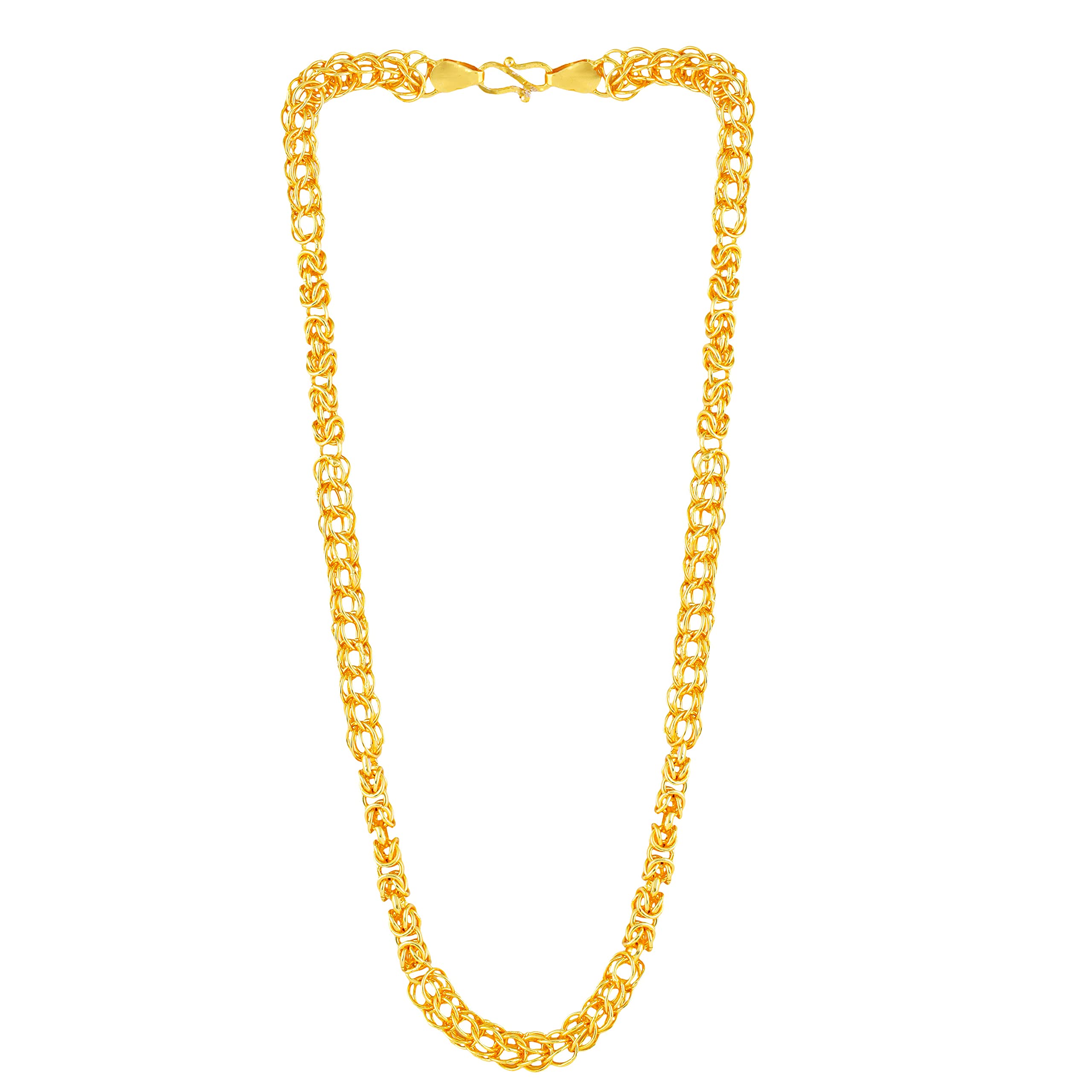 Chain for Men Boys Husband gents boyfriend Stylish golden Chain 1 one gram gold Neck Chain for Men Stainless Steel Chains for boys Jewellery Birthday Gift Anniversary fashion necklace-307