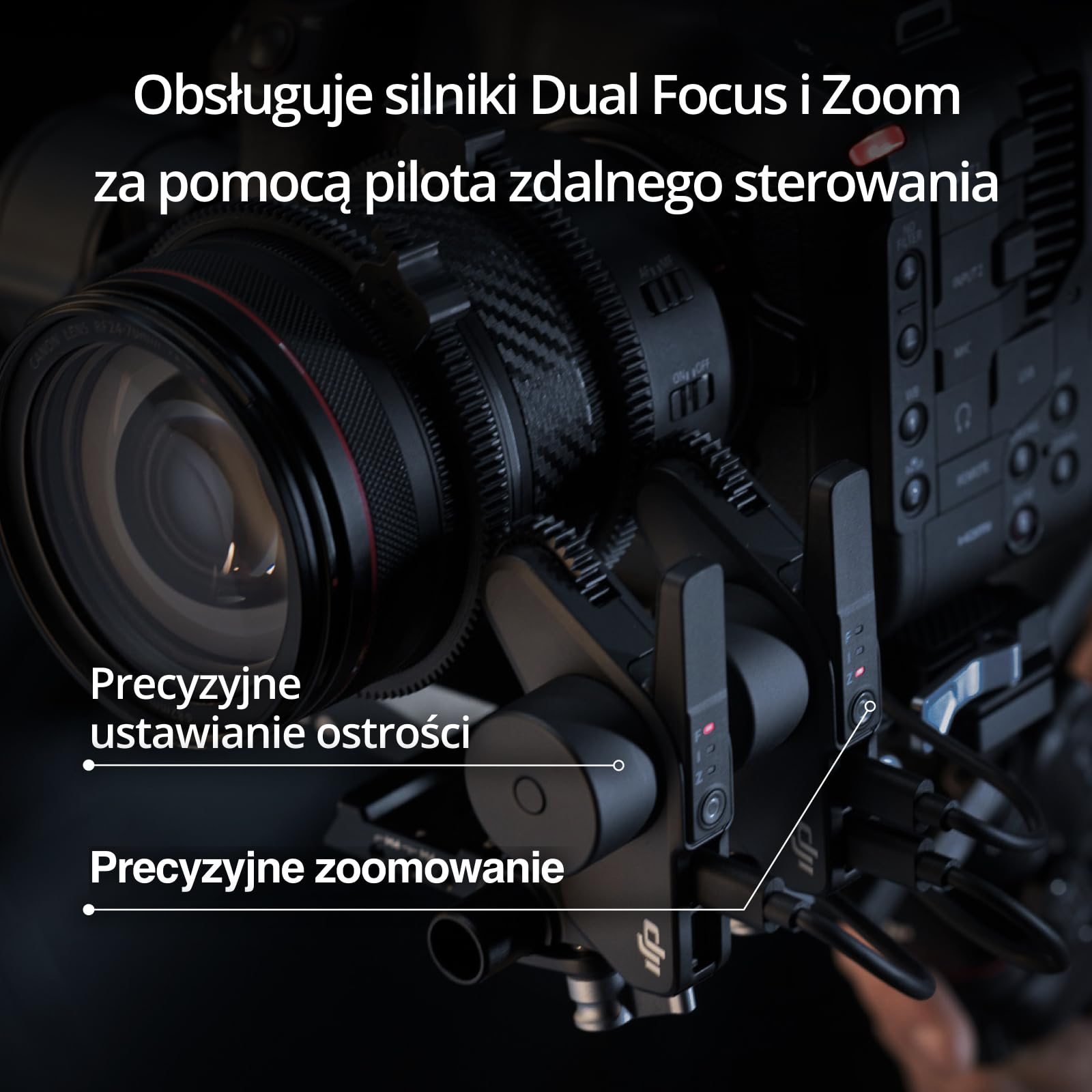 DJI RS 4 Pro, stabilizator gimbal do lustrzanek i kamer kinowych | 4,5 kg udźwigu, natywne nagrywanie w pionie 2 gen., silniki Dual Focus i Zoom
