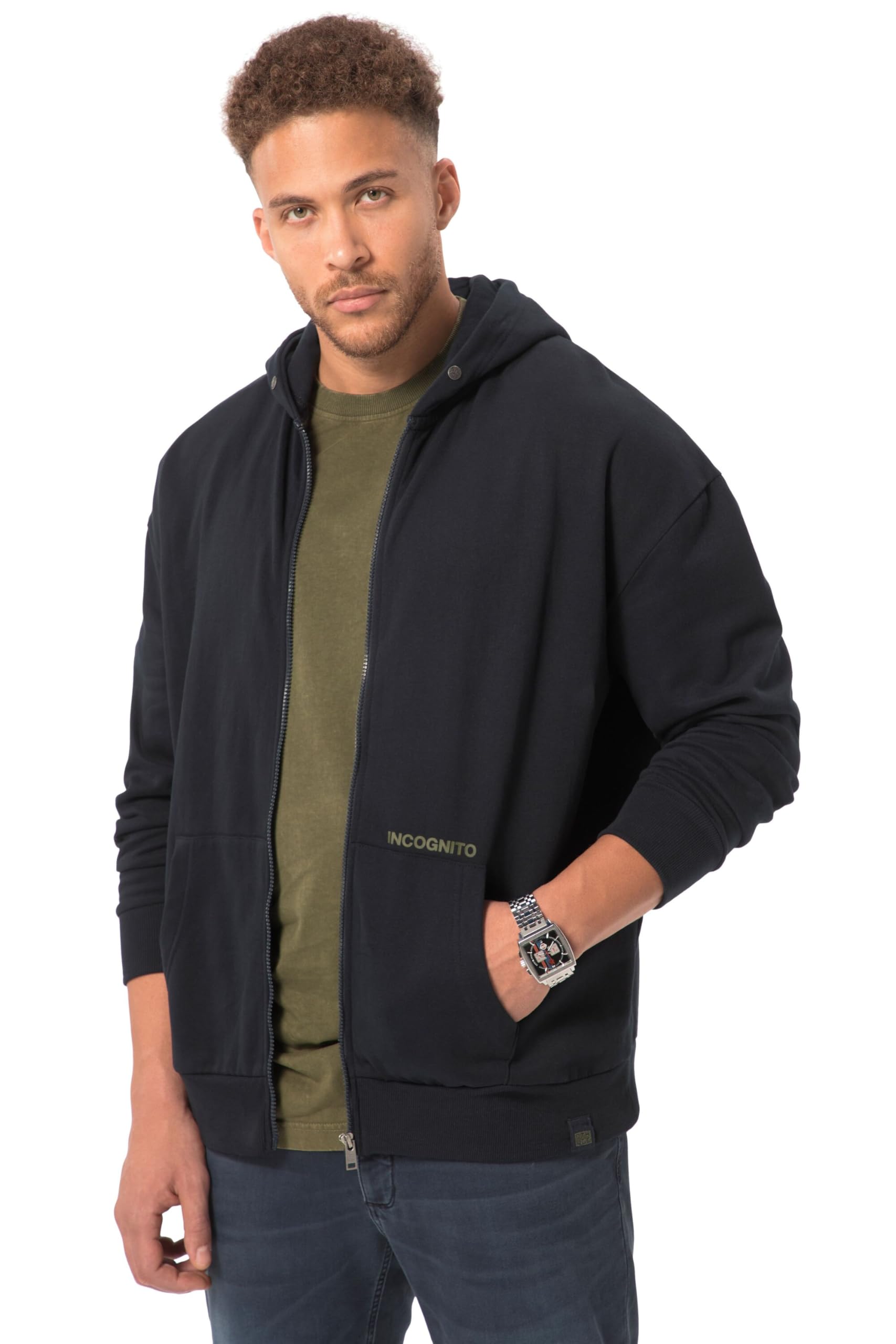 STHUGE Hoodie-Jacke, Fleece, Kapuze, Prints 821036