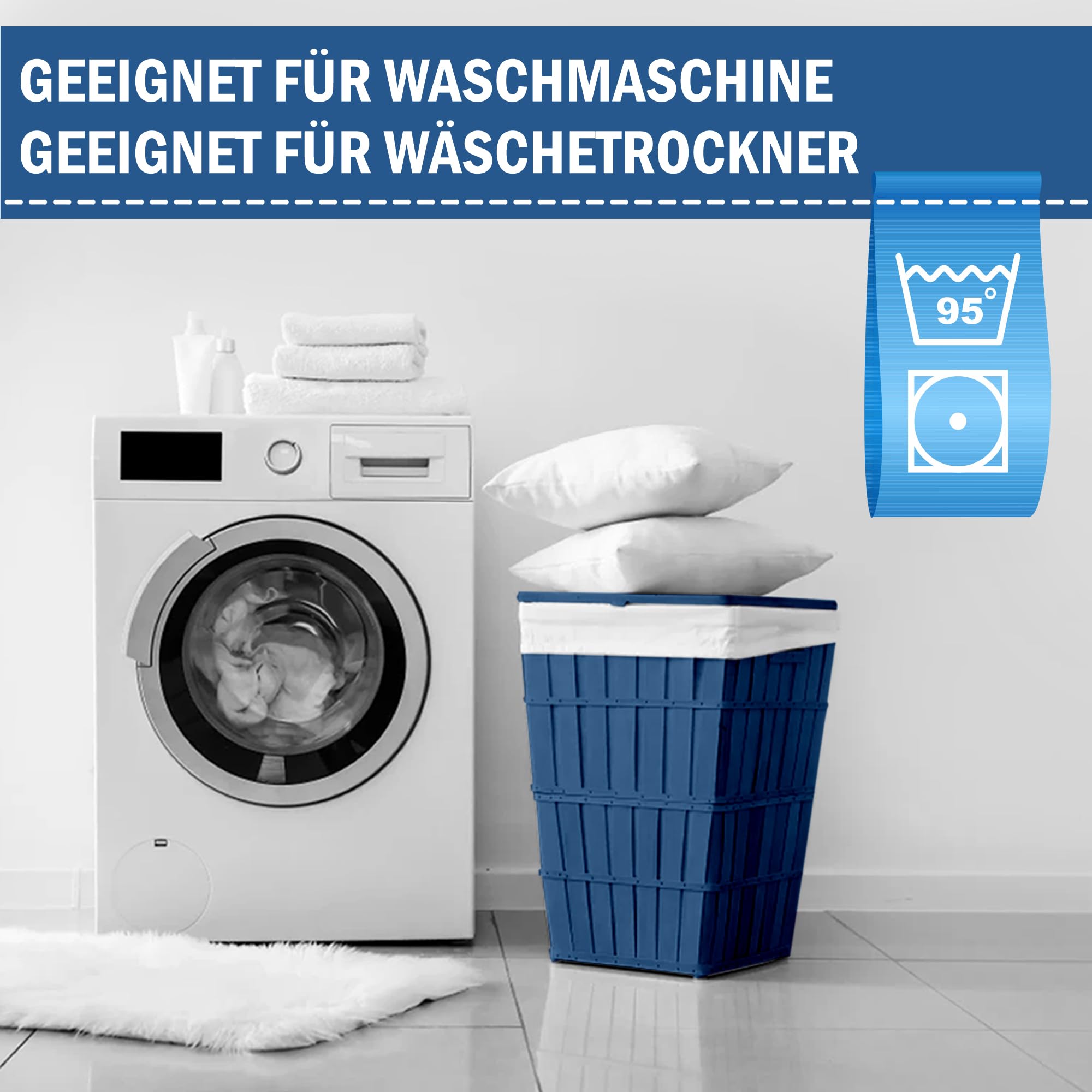 FAM Home Kopfkissen 80x80 2er Set Mikrofaser Allergiker Atmungsaktiv Antibakteriell