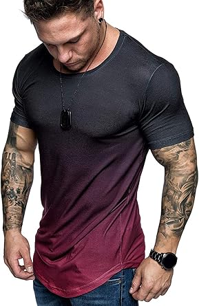 long slim fit t shirts