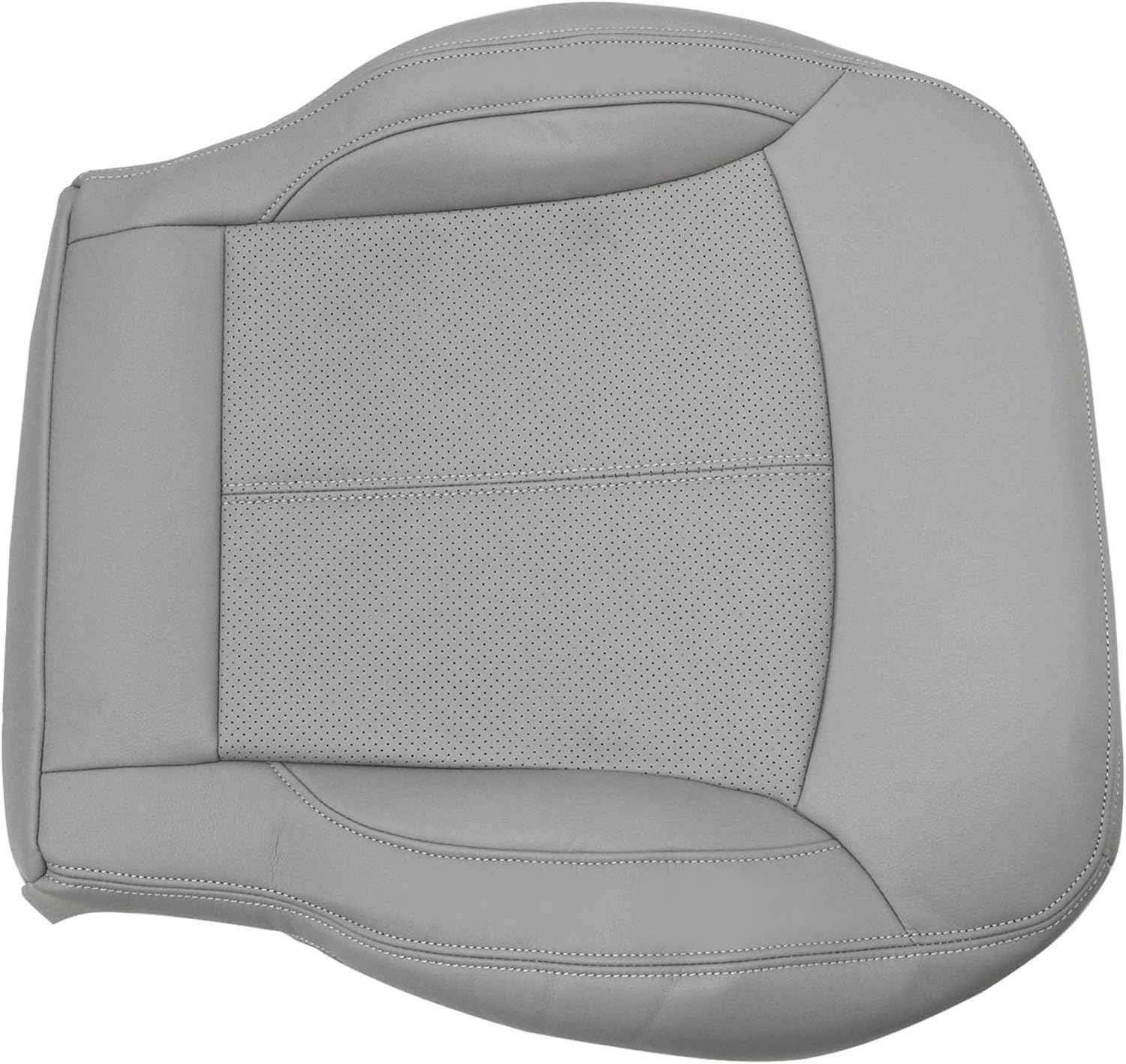 Gray Front Driver Side Bottom Microfiber Leather Perforated Seat Cover Compatible with Buick Lacrosse 2010 2011 2012 2013