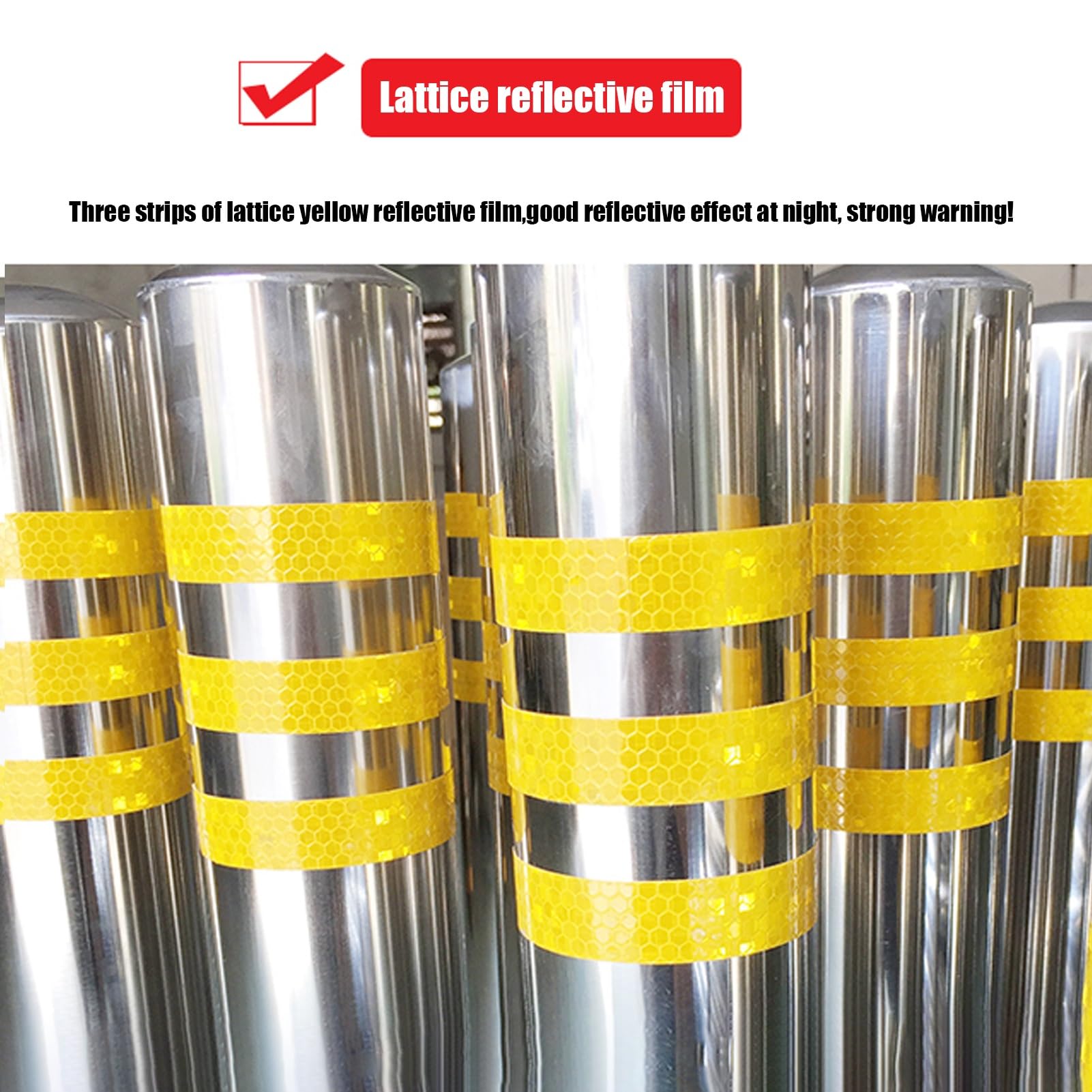 Postes de control tráfico con cinta reflectante(80CM 1pcs)