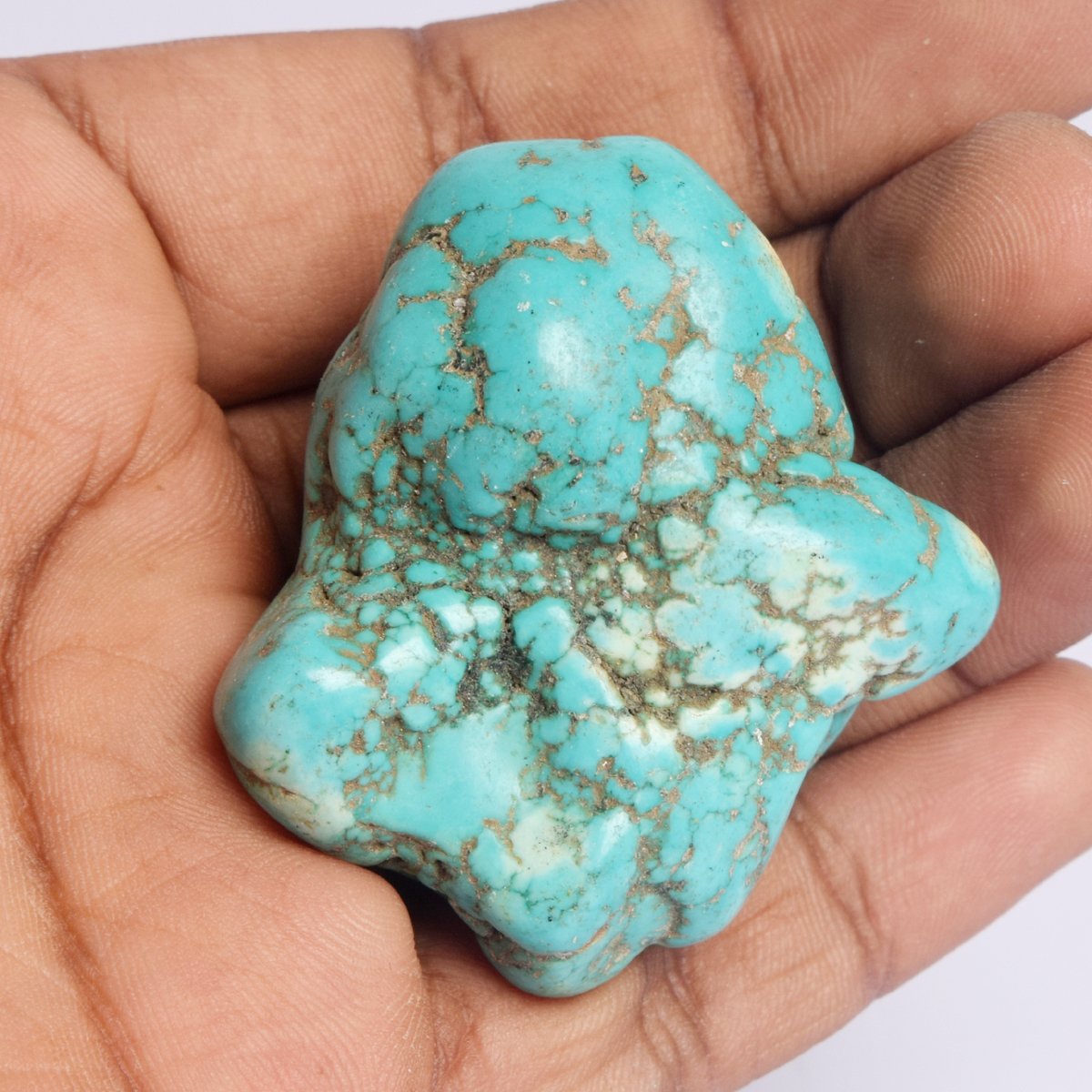 BR-629 Pierre précieuse naturelle en turquoise brute 344 carats, Pierre précieuse, Arizona - Bleu turquoise