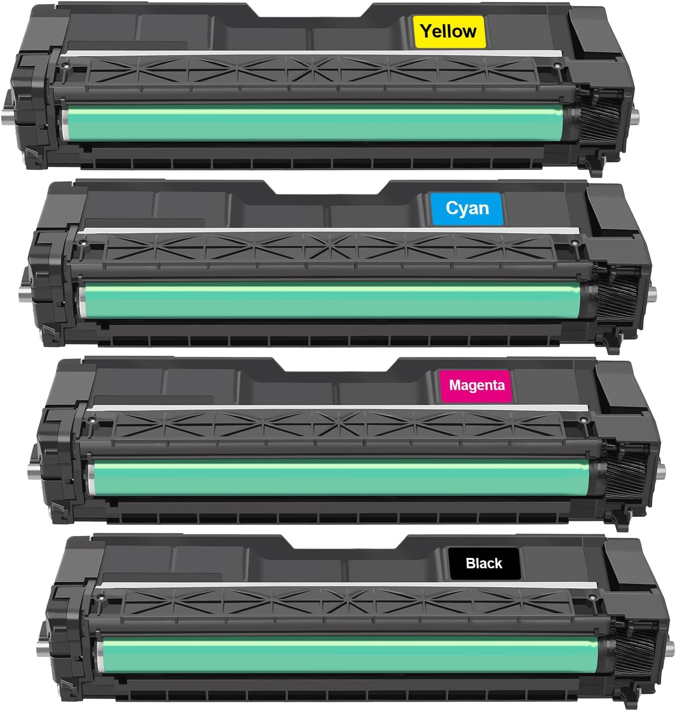 SkyPrint High Capacity C125 Toner Cartridges with Chip Replacement for Ricoh C125P C125MF C125 P C125 MF Printer(4-Pack Black Cyan Magenta Yellow)