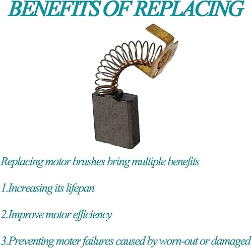 Miniatura 3 de 8 unids 5140033-19 cepillos de carbón Reemplazo de mesa Sierra Cepillo para Dewalt Motor Carbon Brush DW745 DWE7480 DWE7490X DWE7491RS DWE7499GD