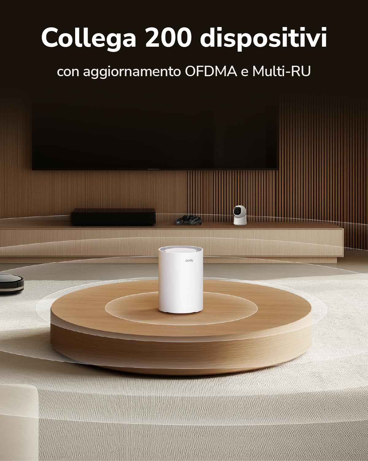 Cudy BE3600 Gigabit Wi-Fi 7 Sistema Mesh, 270 m², M3600 3-Pack | Wi-Fi 7 dual-band da 2882+688 Mbps, 3 porte GbE, rete mesh senza interruzioni, VPN WireGuard/OpenVPN/IPsec, MLO