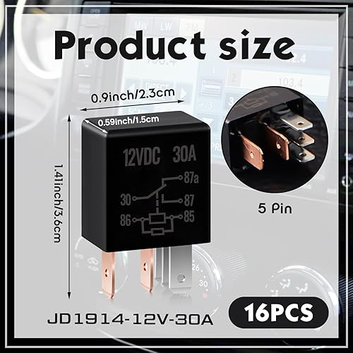 Miniatura 14 de Relé automotriz multiusos de 5 pines, 12 V, 30 A, accesorios resistentes para automóvil, accesorios de repuesto para motor de automóvil, 8