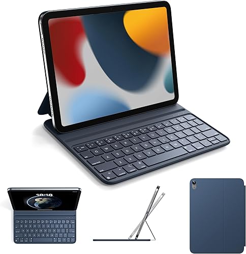 HOU Funda para iPad de 10 generación con teclado, teclado inteligente, teclado para iPad de 10 generación, funda de teclado ultra delgada para iPad