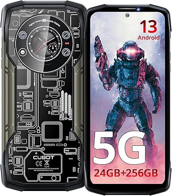 Kingkong Star 5G Rugged Smartphone، 10600mAh Battery Rugged Phones، 24GB + 256GB Outdoor Mobile Phone، 6.78 Inch Display، 100MP + 24MP Camera Smart Phone، Android 13 Cell Phone، IP68 / 69K / NFC