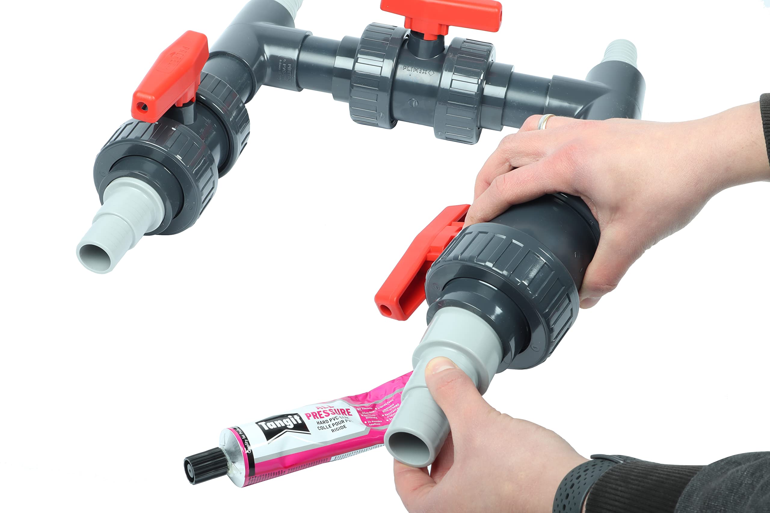 Wacredo Wärmepumpen Anschluss-Set Ø 50 mm Bypass Anschluss Set Solar Heizung Pool | Schwimmbad | Pool-Wärmepumpen | Solarheizung | Steuerung der Wasserzufuhr für eine optimale Temperaturregulierung