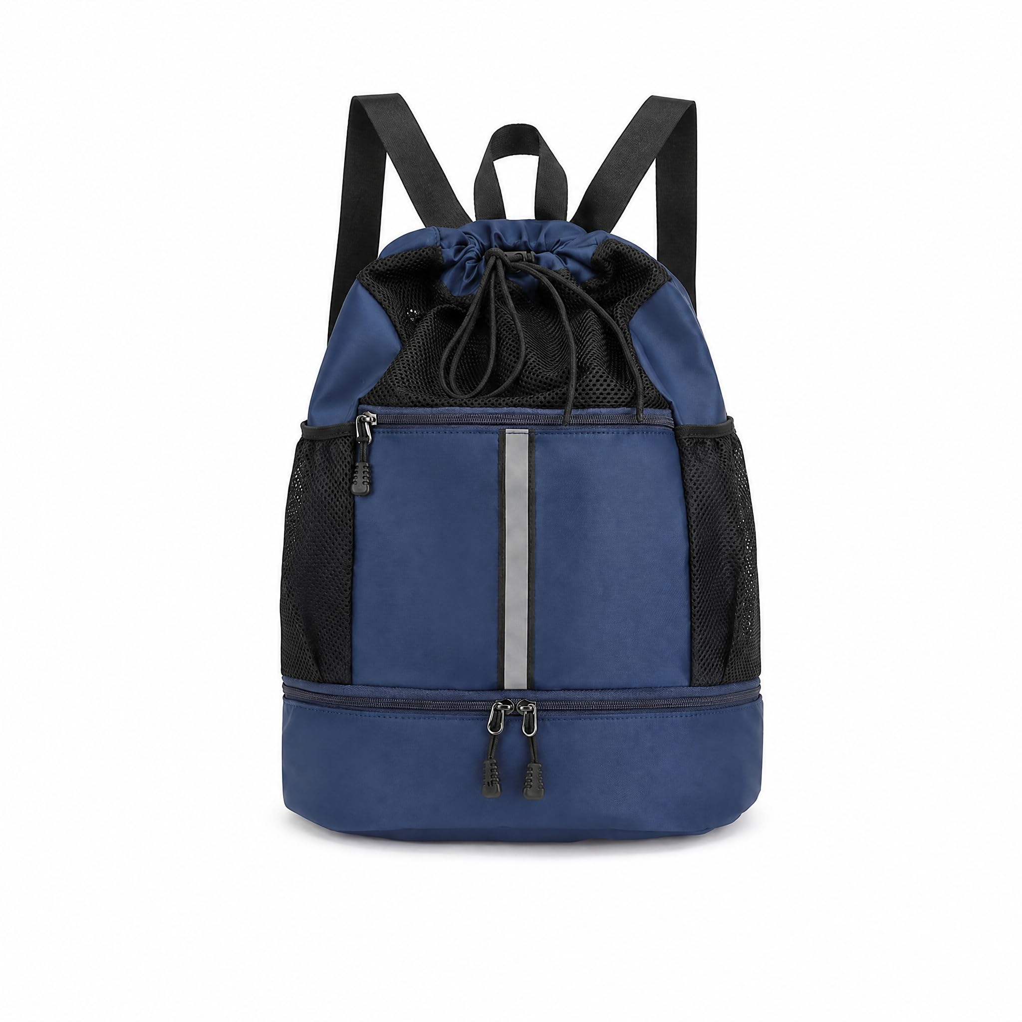 Bolsa portiva Nylon con Compartimento Humedo y con Capacidad 20 Litros con Cierre Cordon para Guardar Ropa Zapatos Toallas y Equipo para Gimnasio Natacion y Viaje,