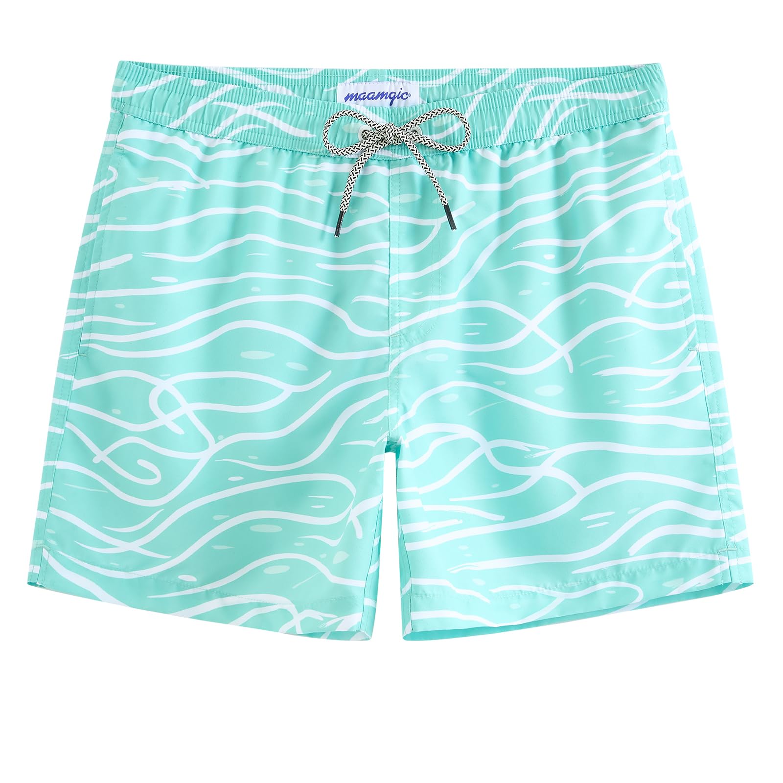 maamgic Mens Swim Trunks 5 Inch with Mesh Liner Breathable for Beach