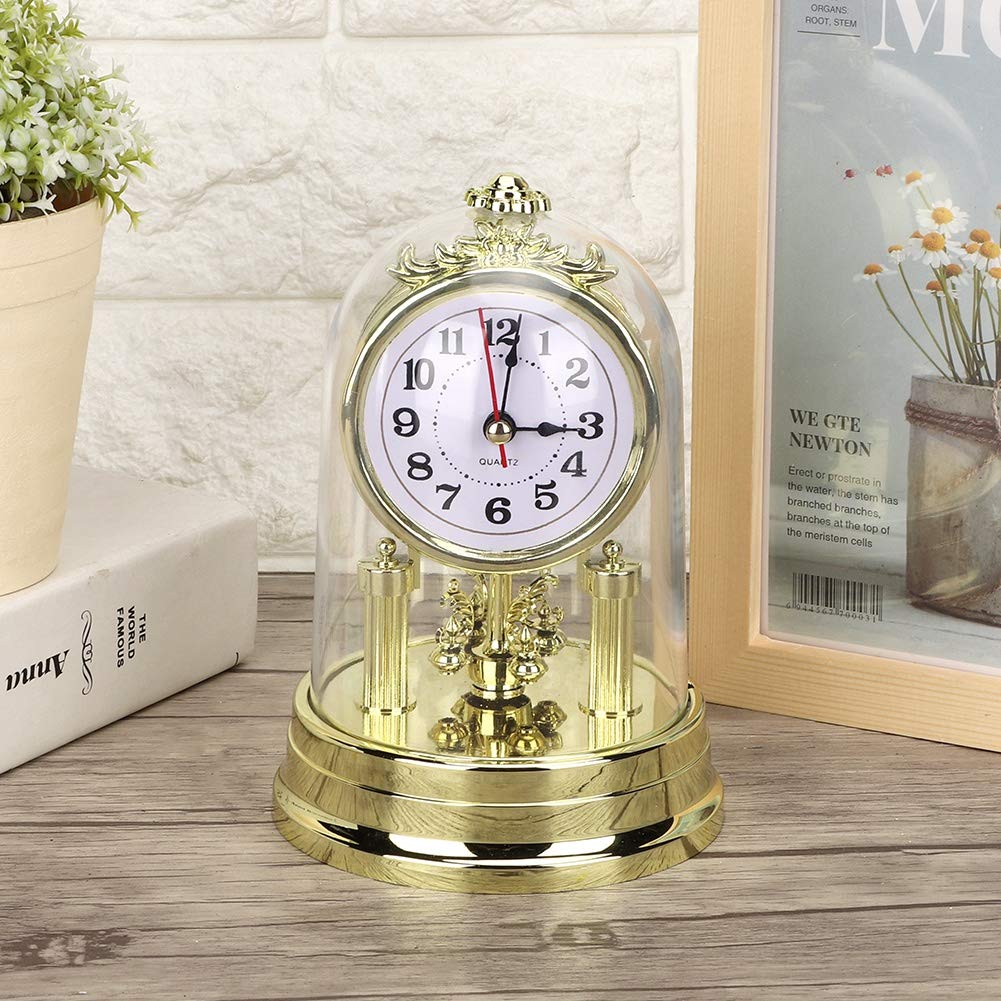 TOPINCN Orologio da tavolo silenzioso antico in stile europeo antico Orologio da tavolo per soggiorno Camera da letto Ufficio Home Decor(1#)