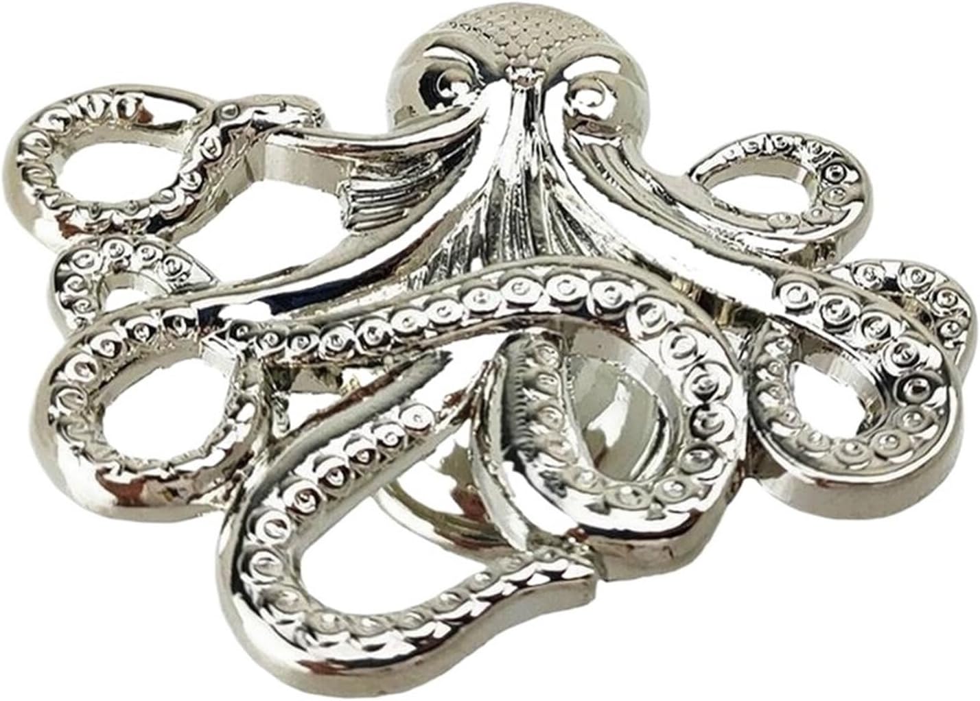 Rabbit Shape Zinc Alloy Furniture Handle Door Knobs Handles for Children Room Furniture Decor Dragonfly Cabinet Pulls(Octopus Silver-1)