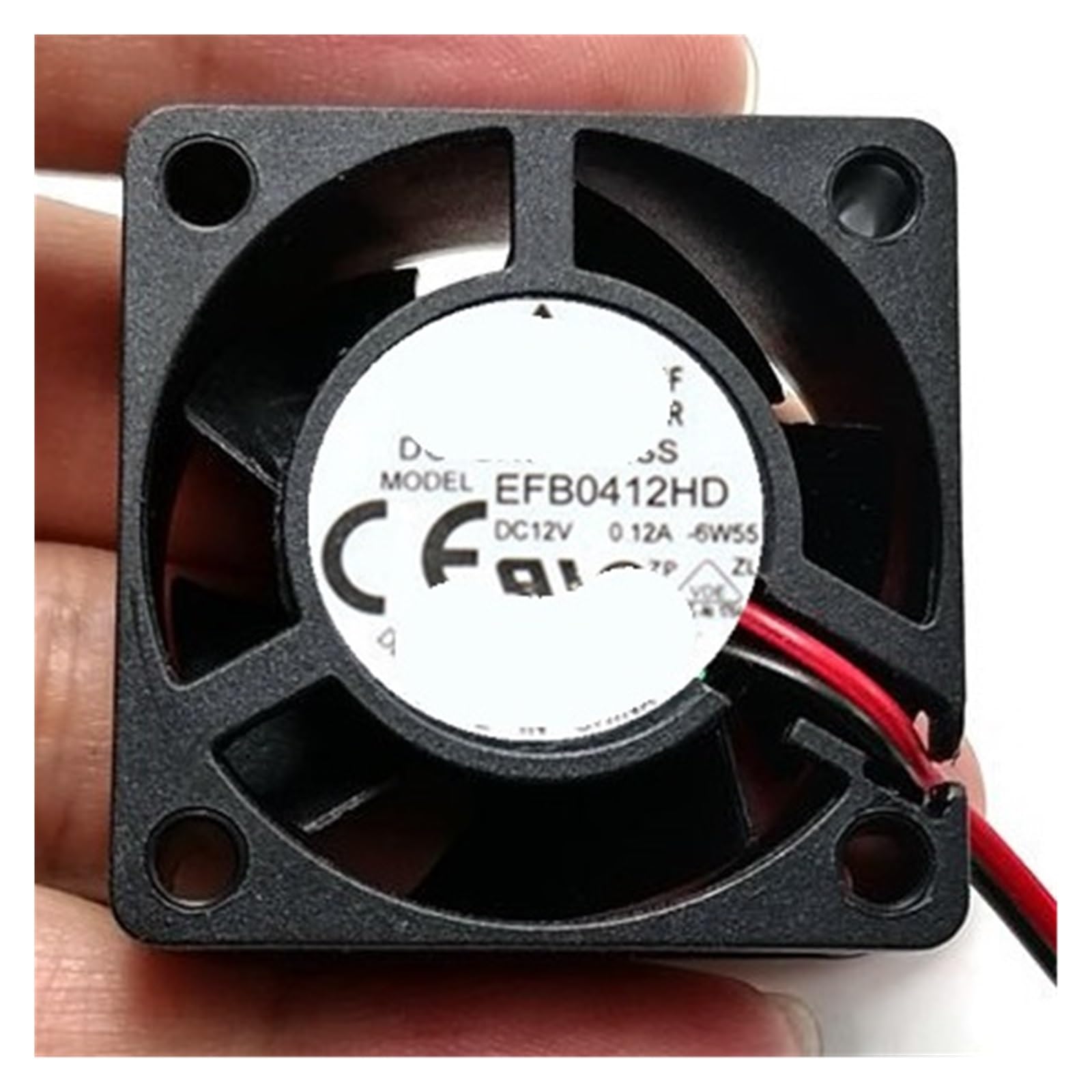 Ventilador de refrigeración EFB0412HD de 2 cables CC 12V 0,12A 40x40x20mm