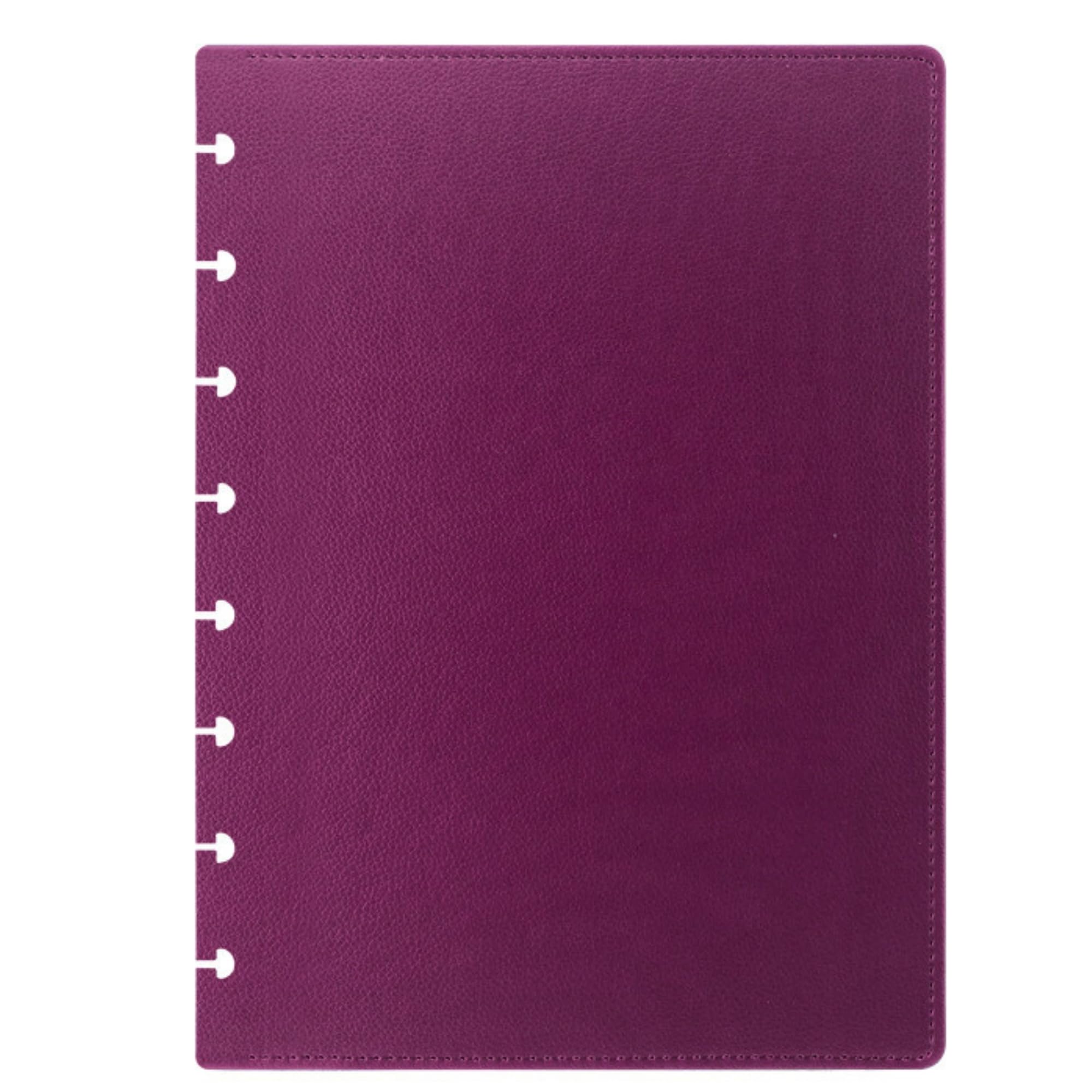 ITSYHPRO A5 Size Discbound Journal PU Leather Covers(1 Pair) Compatible with Notebook and Planner(Dark Pink,A5) โ image 1