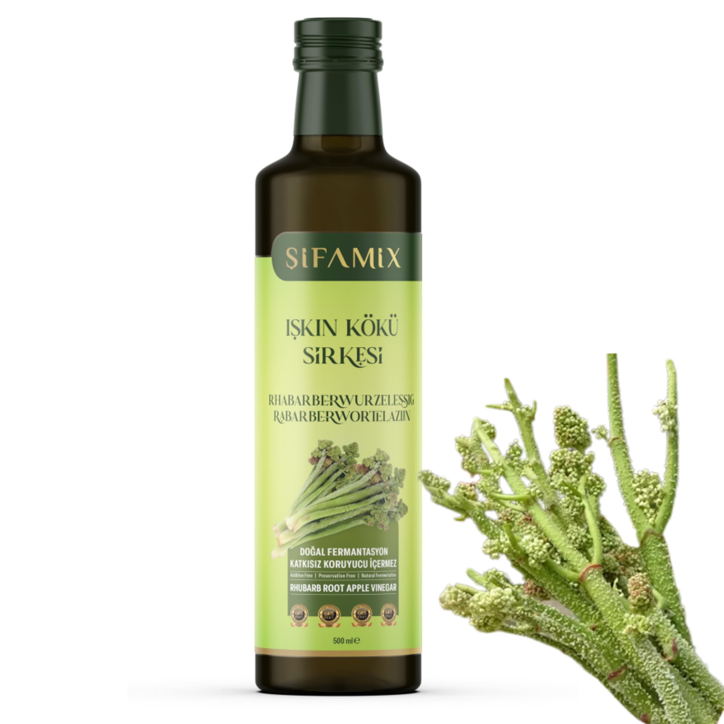 500 ml – 100% Echter Işkın Kökü Essig (Wildrhabarber) aus Anatolien | Premium-Qualität durch natürliche Fermentation | Rheum Ribes -Işgın, Rhabarberwurzelessig (500 Ml, Rhabarberwurzelessig)