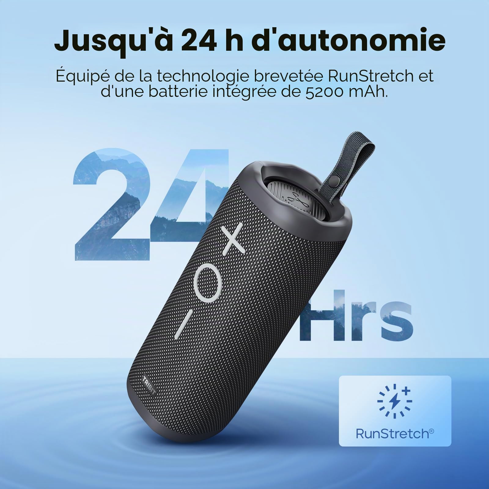Tribit StormBox 2 Enceinte Bluetooth Portable, 34 W, Son Surround 360° | XBass, 24 h d'autonomie, IPX7 étanche, Bluetooth 5.3, EQ personnalisé, appairage TWS, micro intégré, plein air