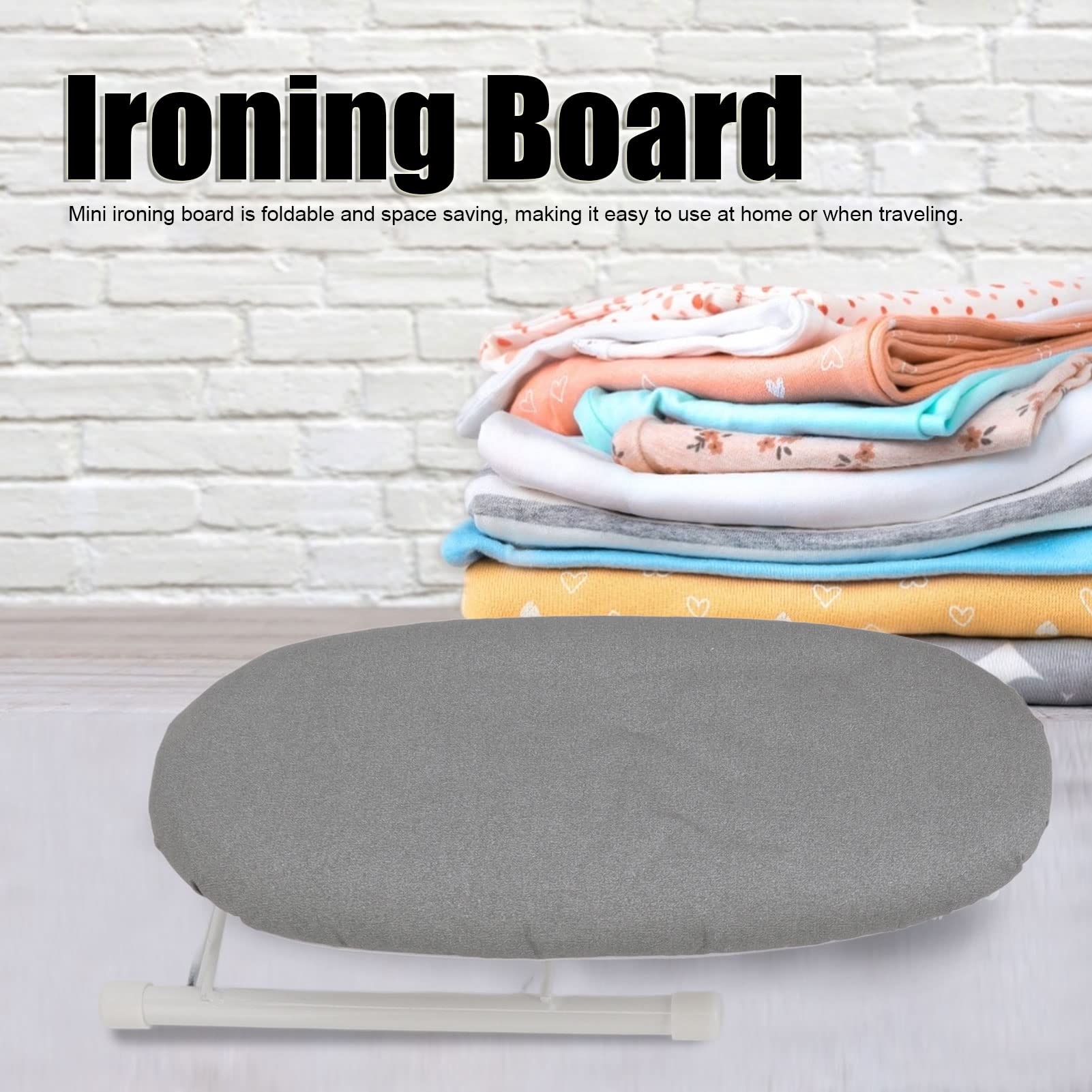 Portable Foldable Mini Ironing Board - Stable Support, Multifunctional Steel Pipe, Easy to Use for Faster Ironing (Grey)