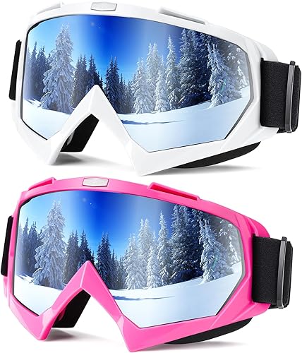 Miniatura 18 de Braylin Adult Ski Goggles, 2-Pack Snowboard Goggles for Youth, Teens, Men & Women, Wide View Snowmobile Goggles
