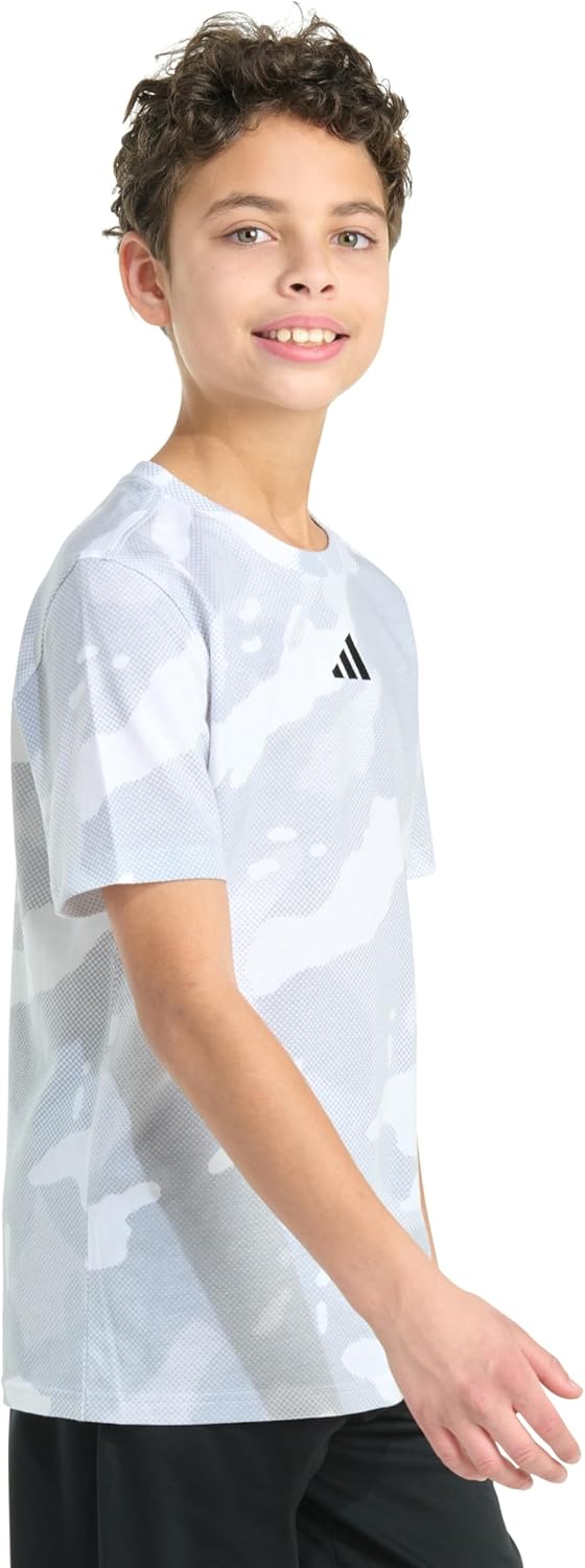 Adidas Boys Short Sleeve Printed Halftone Camo Tee - Image 2