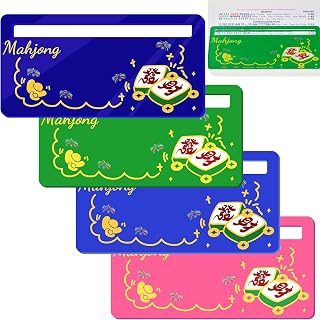 4 PCS Mahjong Line Finder, Card Line Guide Rules Helper Reader | Strategy Tool for Mahjong Beginner-Friendly Travel, Parties, Competitions, Game Nights Accessories