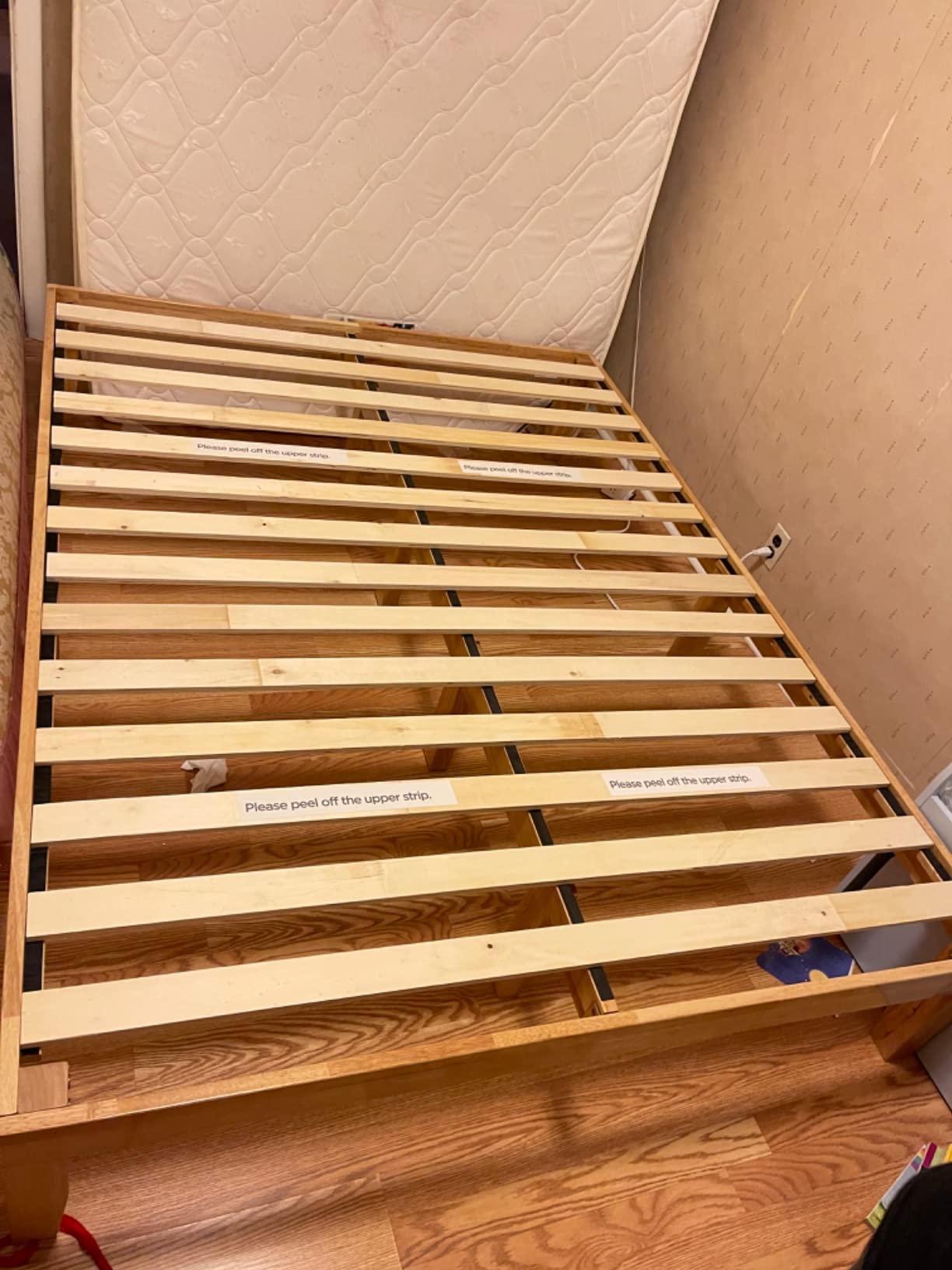 35/mo Finance KOMFOTT 14 Inches Wood Platform Bed Frame Queen Size